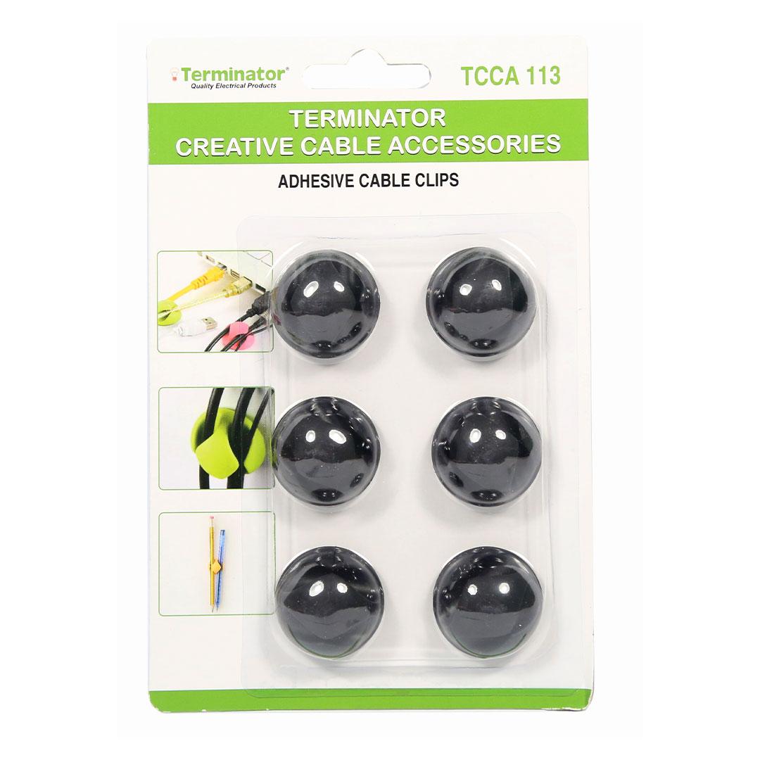 Cable Clips Adhesive 6 Pcs TCCA 113